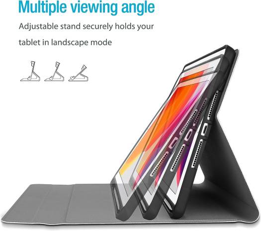 ProCase Keyboard Case for iPad 10.2 9th Generation 2021/ 8th Gen 2020/ 7th Gen 2019, Wireless Magnetically Detachable KB and Stand Folio Case, Auto Sleep/Wake -Black | LX-m10p-kbcase03-black
