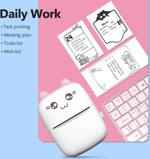 Portable Mini Pocket Printer Bt Thermal Printer With Thermal Printing Paper Usb Cable For Note Photo Web Document Printing
