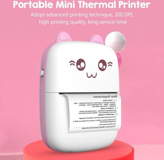 Portable Mini Pocket Printer Bt Thermal Printer With Thermal Printing Paper Usb Cable For Note Photo Web Document Printing